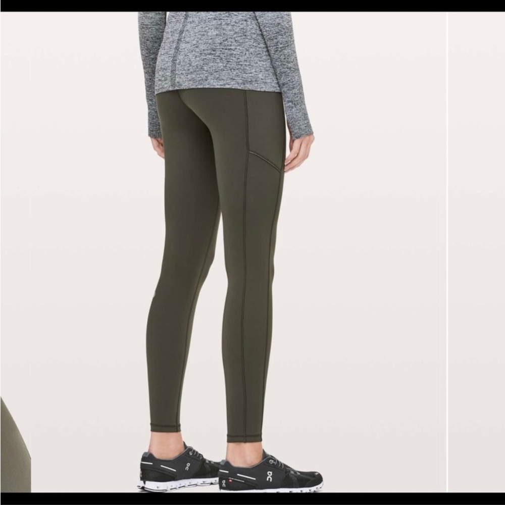 Lululemon Speed Up Mid Rise Tight Size 2 Olive Green Full-On Luxtreme 28”